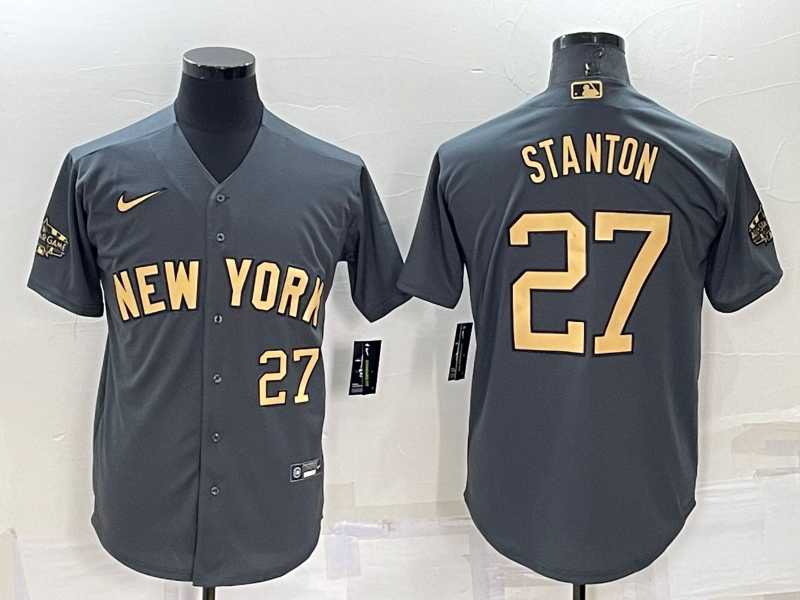 New York Yankees #27 Giancarlo Stanton Number Grey 2022 All Star Stitched Cool Base Nike Jersey,We sell and wholesale New York Yankees #27 Giancarlo Stanton Number Grey 2022 All Star Stitched Cool Base Nike Jersey on line form chian!